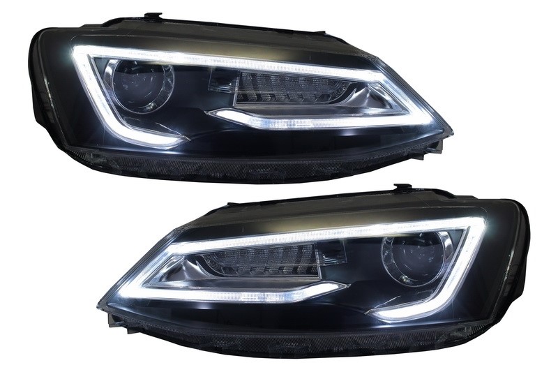 Koplampen VW Jetta IV 2011-2017 LED Tube Dynamic Zwart