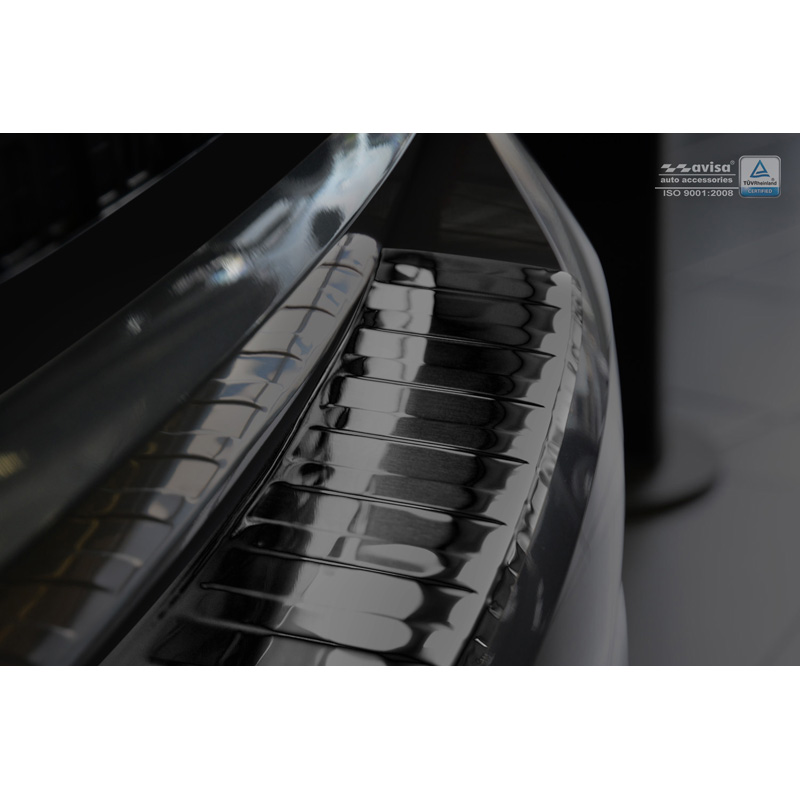 Zwart RVS Achterbumperprotector  Opel Insignia B Sportstourer 2017- & FL 2020- 'Ribs'