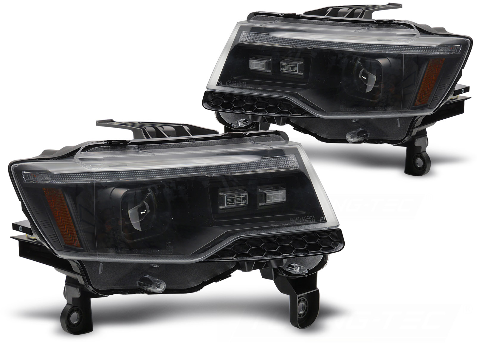 Koplampen Chrysler Jeep Grand Cherokee 14-21 LED Dynamisch Zwart