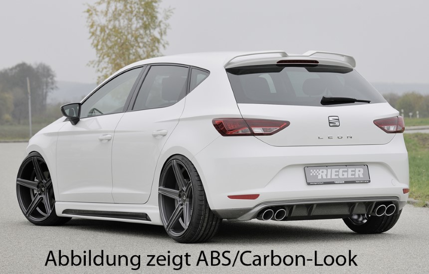 Diffuser Seat Leon F5 Rieger dubbele uitlaat links + rechts glans zwart