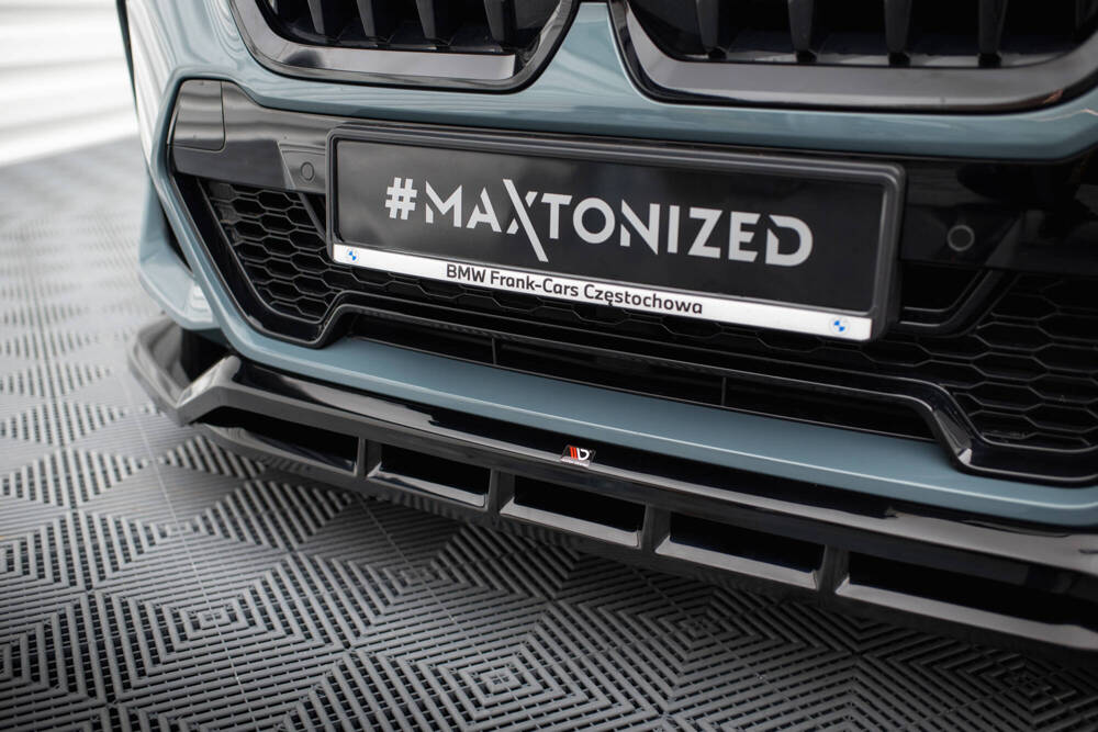Voorspoiler BMW X1 M Pakket U11 Maxton Glans Zwart