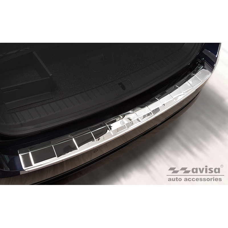 Chroom RVS Achterbumperprotector  Skoda Octavia IV Kombi 2020-2024 & FL 2024- (incl. RS, excl. Scout) 'Ribs'