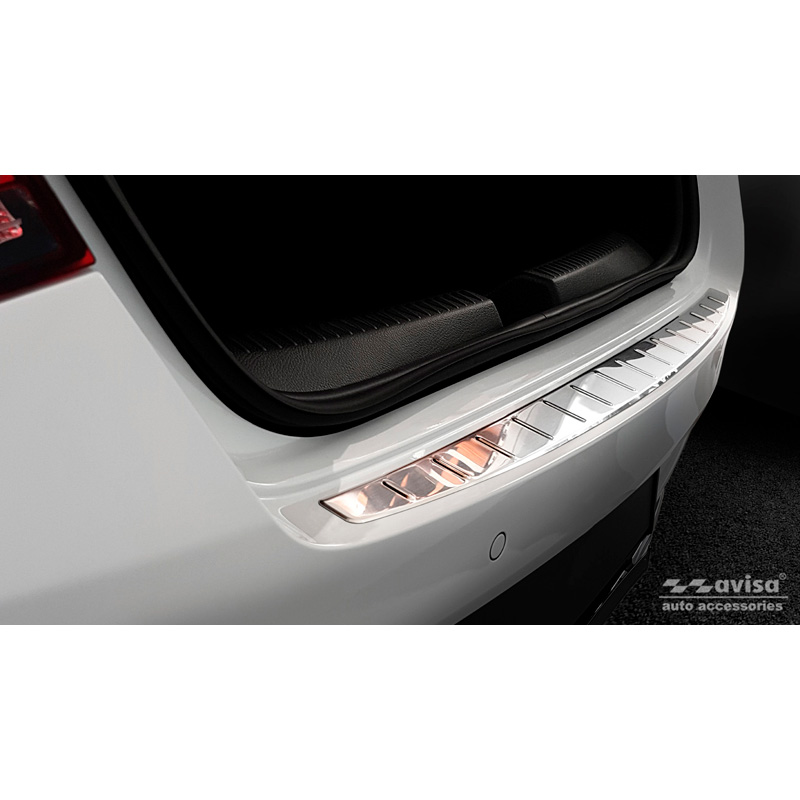 Stainless Steel Rear bumper protector  Mercedes CLA II (C118) 2019- 'Ribs'