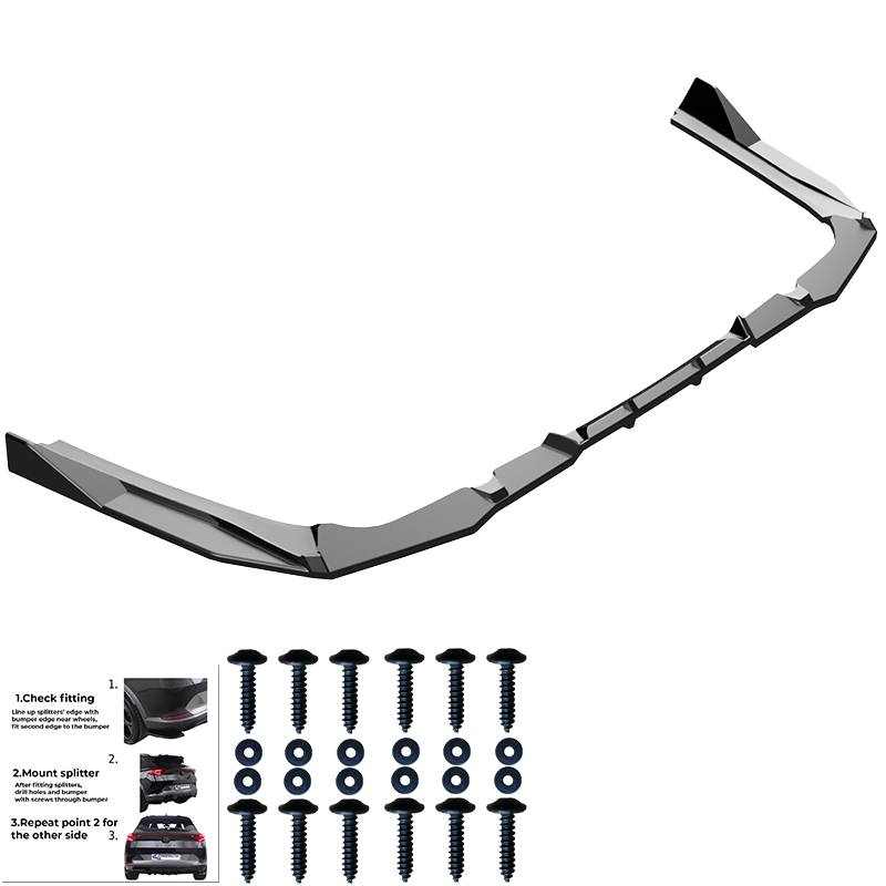 Oneway Achterbumperskirt  BMW 5-Serie G60/G61 Sedan/Touring M-Pack 2023- incl. i5 - Glanzend zwart
