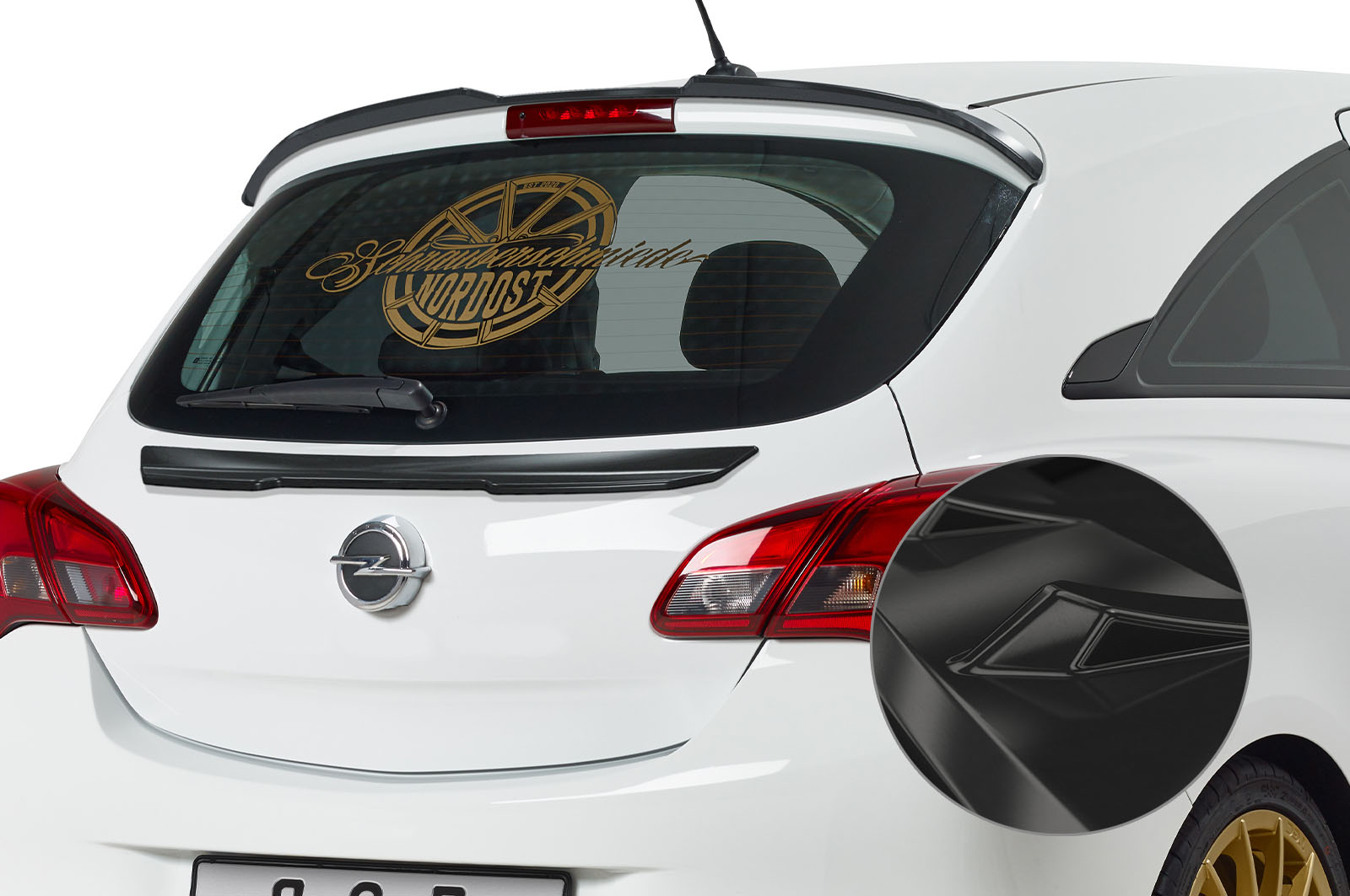 Spoiler Opel Corsa E CSR glans Zwart