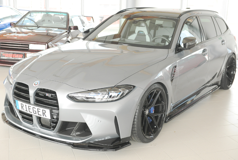 Voorspoiler BMW 3-series G80 M3 03.21-  glans zwart
