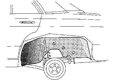 rep. deel voor binnenscherm, achter, rechts Mercedes E klasse, W