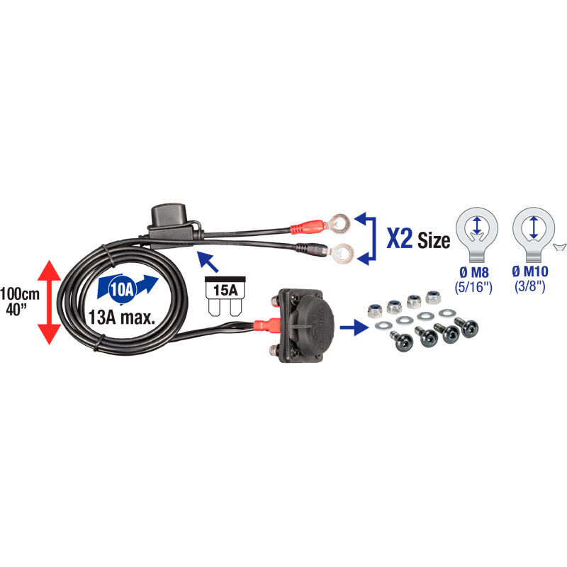 OptiMate PORT O-97P24 – MagCode Clip-paneelmontage – Magnetische aansluiting voor acculader – 24 V