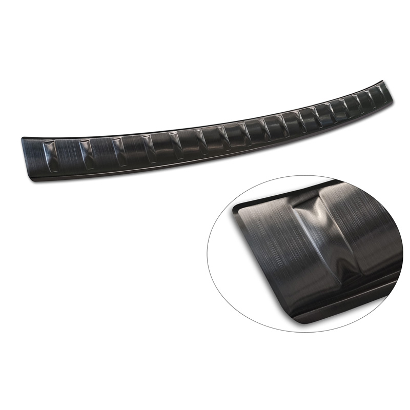 Zwart RVS Achterbumperprotector  Seat Ibiza 6F Facelift 2021- 'Ribs'