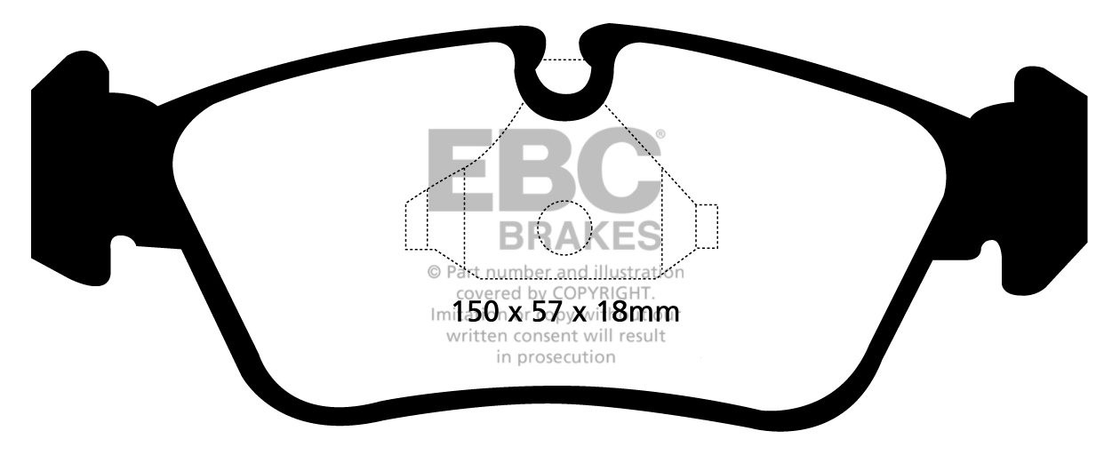 EBC Brakes BMW 318 2.0 (E90) 2005-2007 Remblokken voorzijde gree