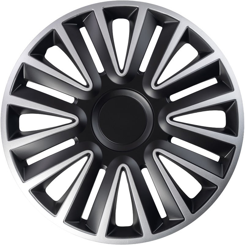 Jeu d'enjoliveurs Quadro 14-inch argent/noir