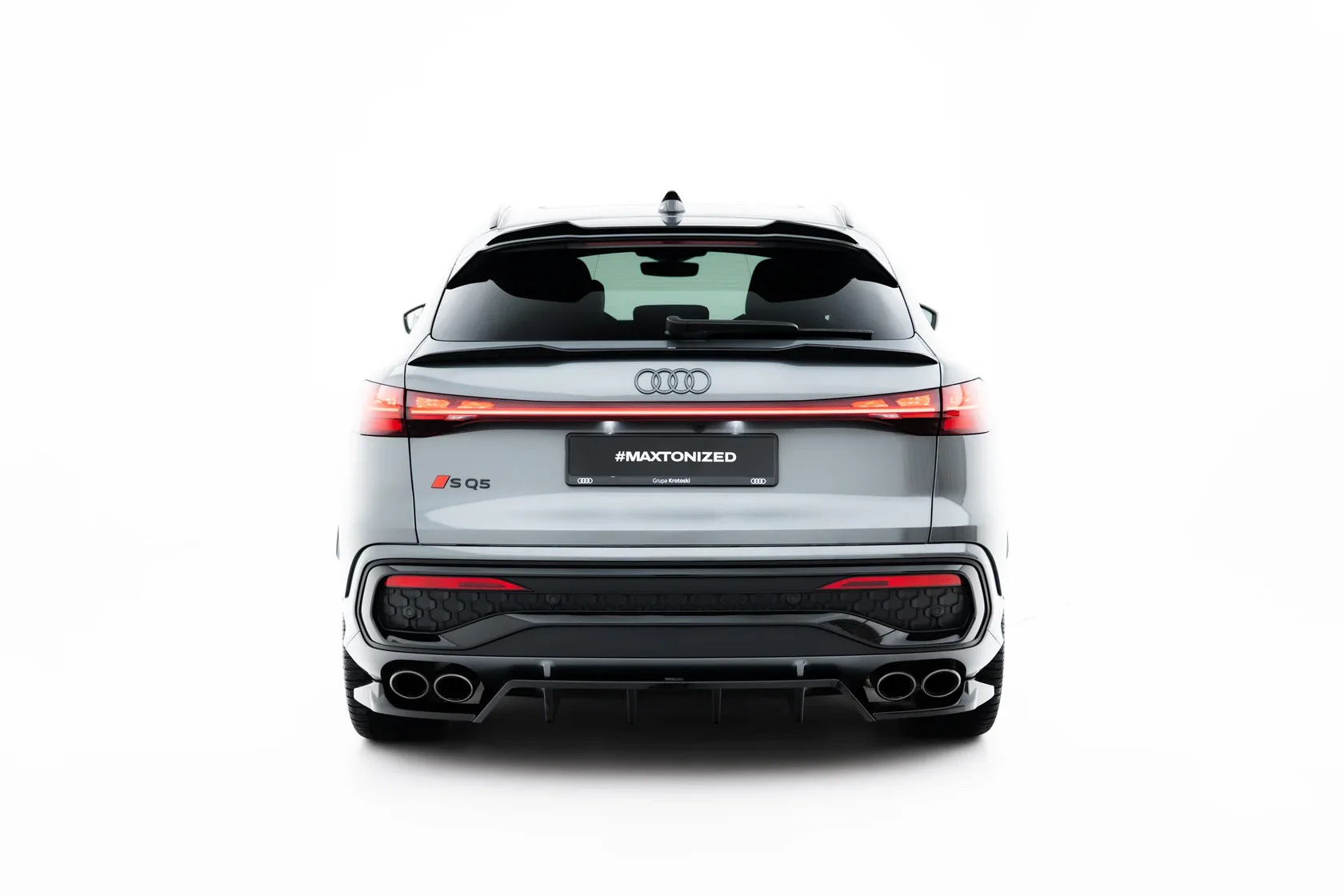 Diffuser Audi SQ5 Sportback / SUV Mk3 Maxton Glans Zwart