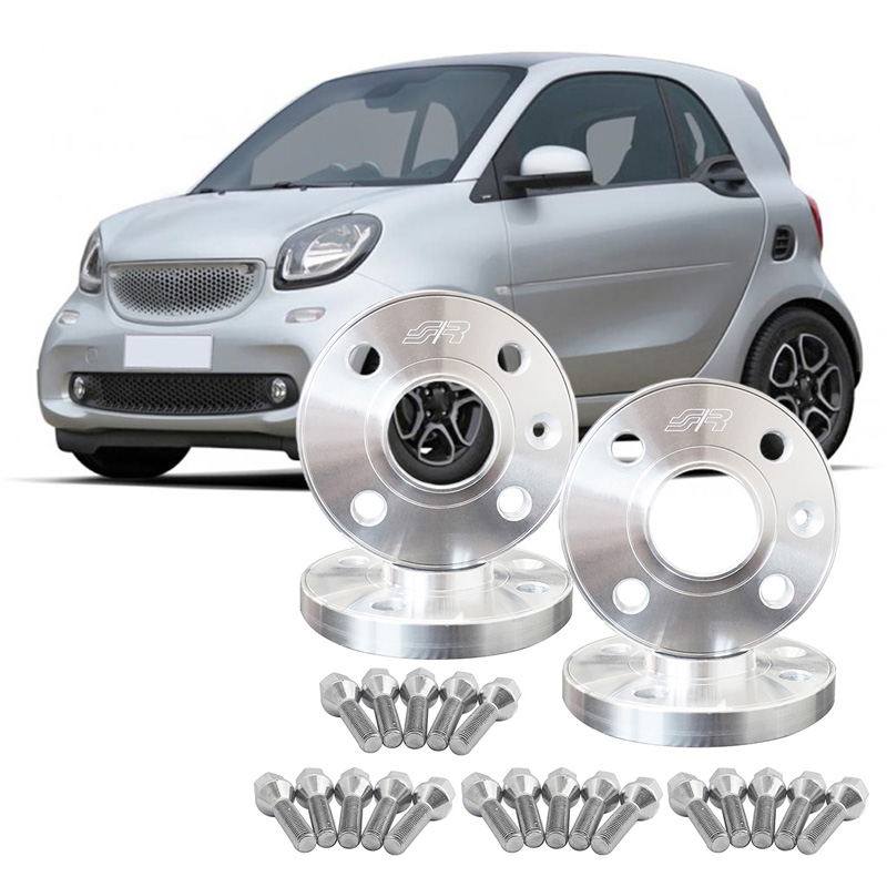 Simoni Racing Aluminium-Spurverbreiterungssatz - 2x16,5mm(VA) - 2x16,5mm(HA) (Mittenzentrierung 60,1mm) mit Radschrauben - passend für Smart Diverse
