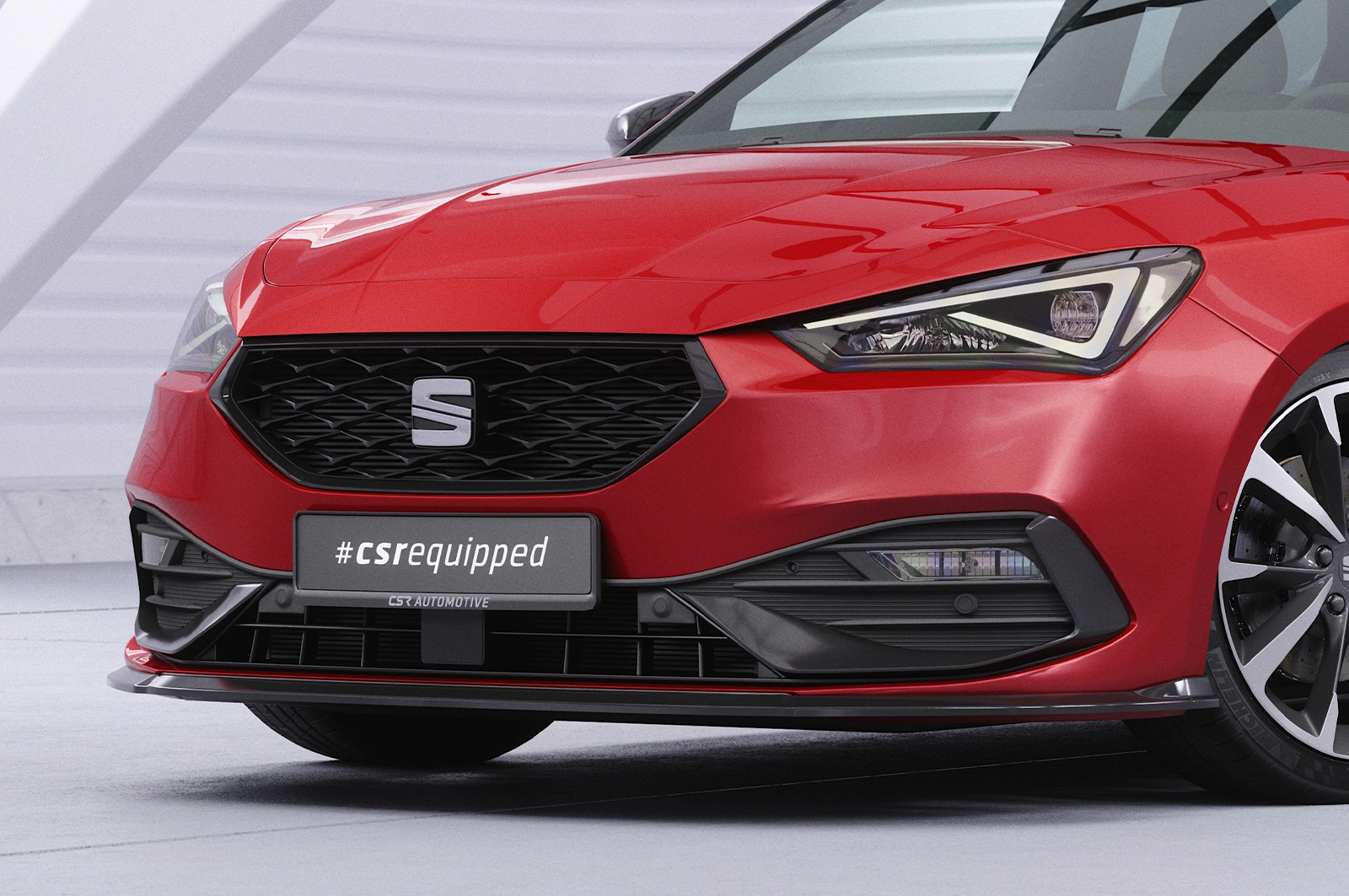 Voorspoiler Seat Leon 4 (Typ KL) Glans Zwart – CSR Automotive