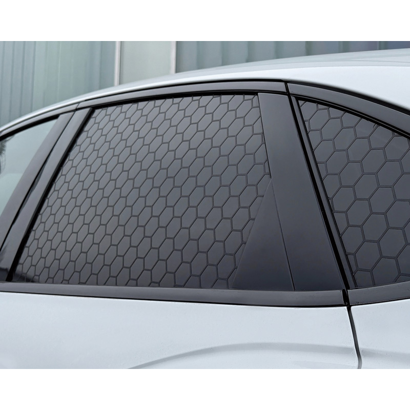 Foliatec Window Sticker Honeycomb – Set of 3 pieces 75x50cm – Glossy Black