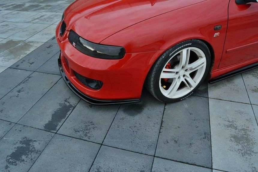 Voorspoiler Seat Leon Cupra 1M Maxton Design glans zwart