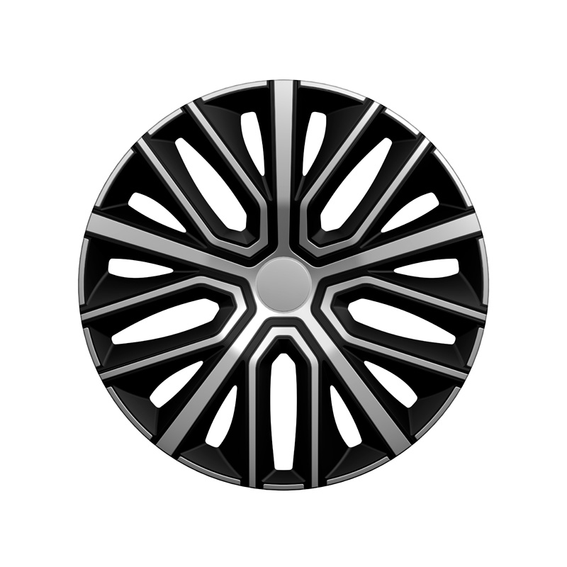 4-Delige Wieldoppenset Sinus 16-inch zilver/zwart