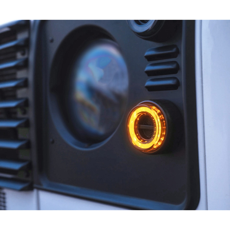Glohh GL-2 LED Front Lights  Landrover 90/110 1983-1990 & Defender (LD) 1990-2016 - Clear (4-pieces)