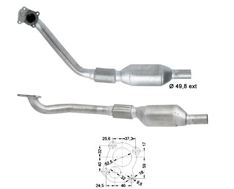 VW VENTO 1.9TD 1896 cc 66 Kw / 90 cv 1Z Magnaflow CAT Bouwjaar: