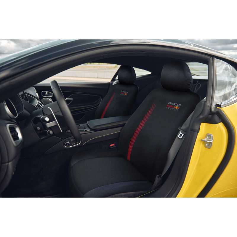 Red Bull Oracle Universal seat cover set MV1 - 6-piece set - Black/Red -  Side-Airbags