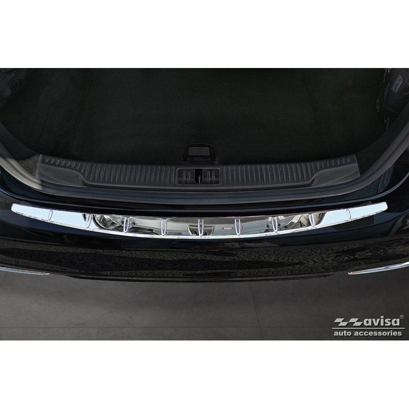 Chrome Stainless Steel Rear bumper protector  Mercedes S-Class (W223) 2020- 'Ribs'