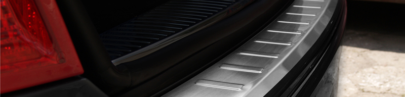 RVS Achterbumperprotector  Mercedes C-Klasse W204 Kombi 2007-2011 (incl. AMG) 'Ribs'