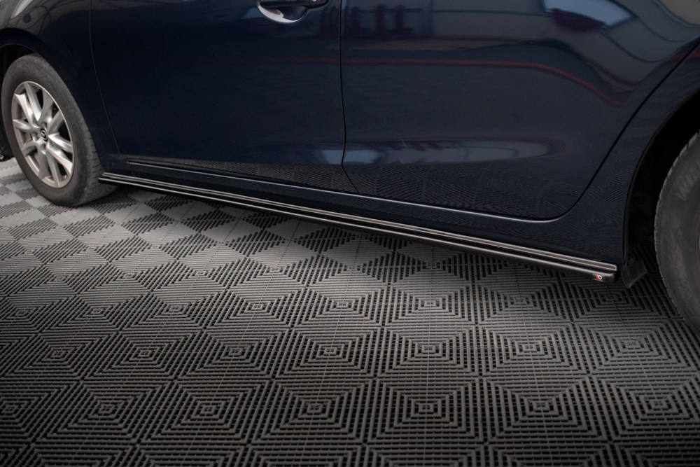 Zijskirts Mazda 3 Mk3 2013 - 2016 Maxton Glans Zwart