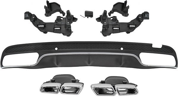 Achterdiffusor Mercedes W205 C63 AMG look