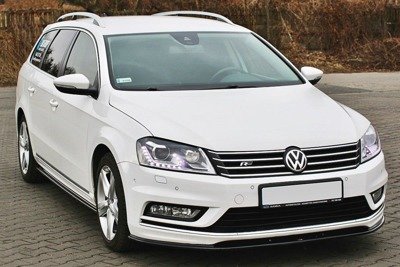 Voorspoiler VW Passat B7 R-Line Glans Zwart