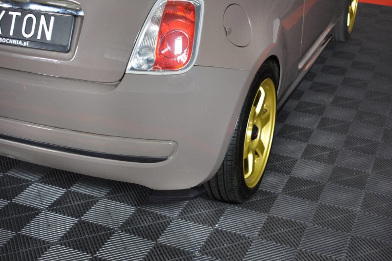 Achterzij Spoilers Fiat 500 Hatchback Preface Glanzend Zwart