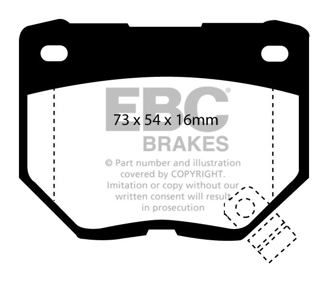 EBC Brakes NISSAN 300ZX 3.0 Twin Turbo 90-94 Remblokken achterzi