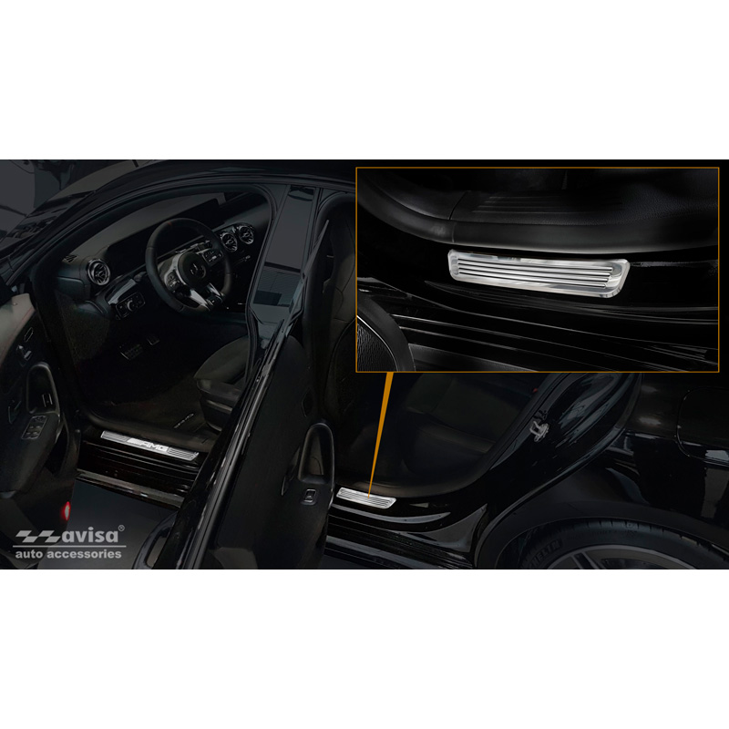RVS Instaplijsten  Mercedes CLS II Shooting Brake (X118) 2019- 2-delig (achterdeuren)
