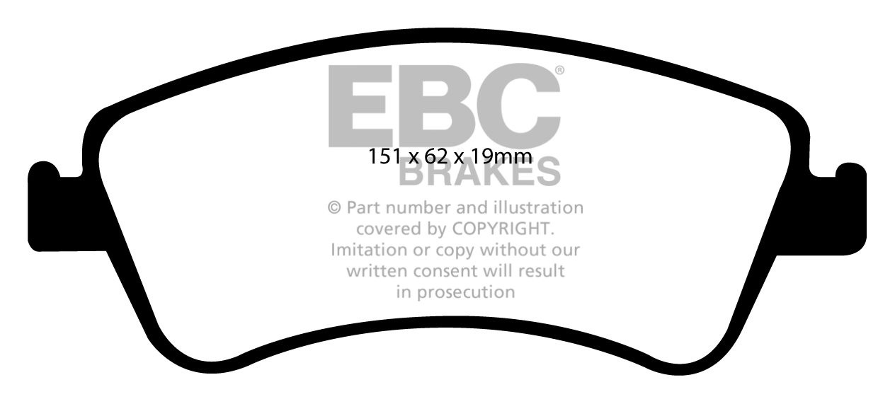 EBC Brakes TOYOTA Auris 2.2 TD 2006-.. Remblokken voorzijde