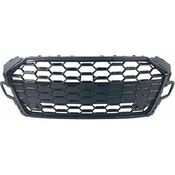 Grill Audi A5 B9 19- RS Look Glans Zwart/Mat Zwart