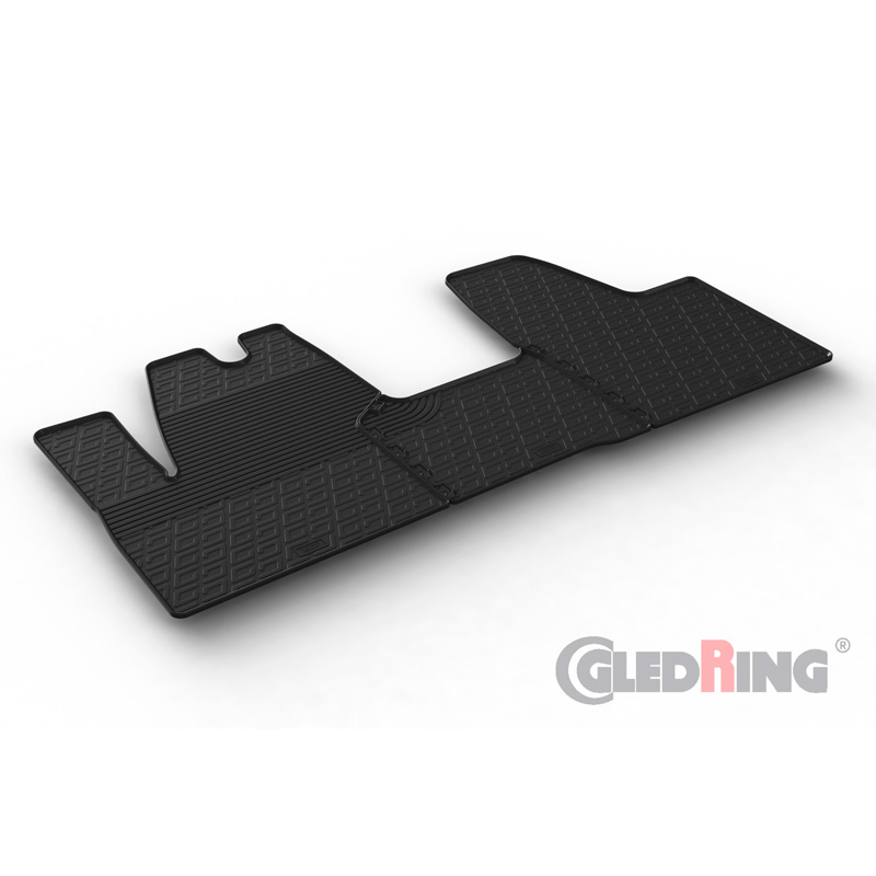 Rubber car mats set  Maxus eDeliver 3 (ev-30) 2020- (G profile 3-pieces + mounting clips)