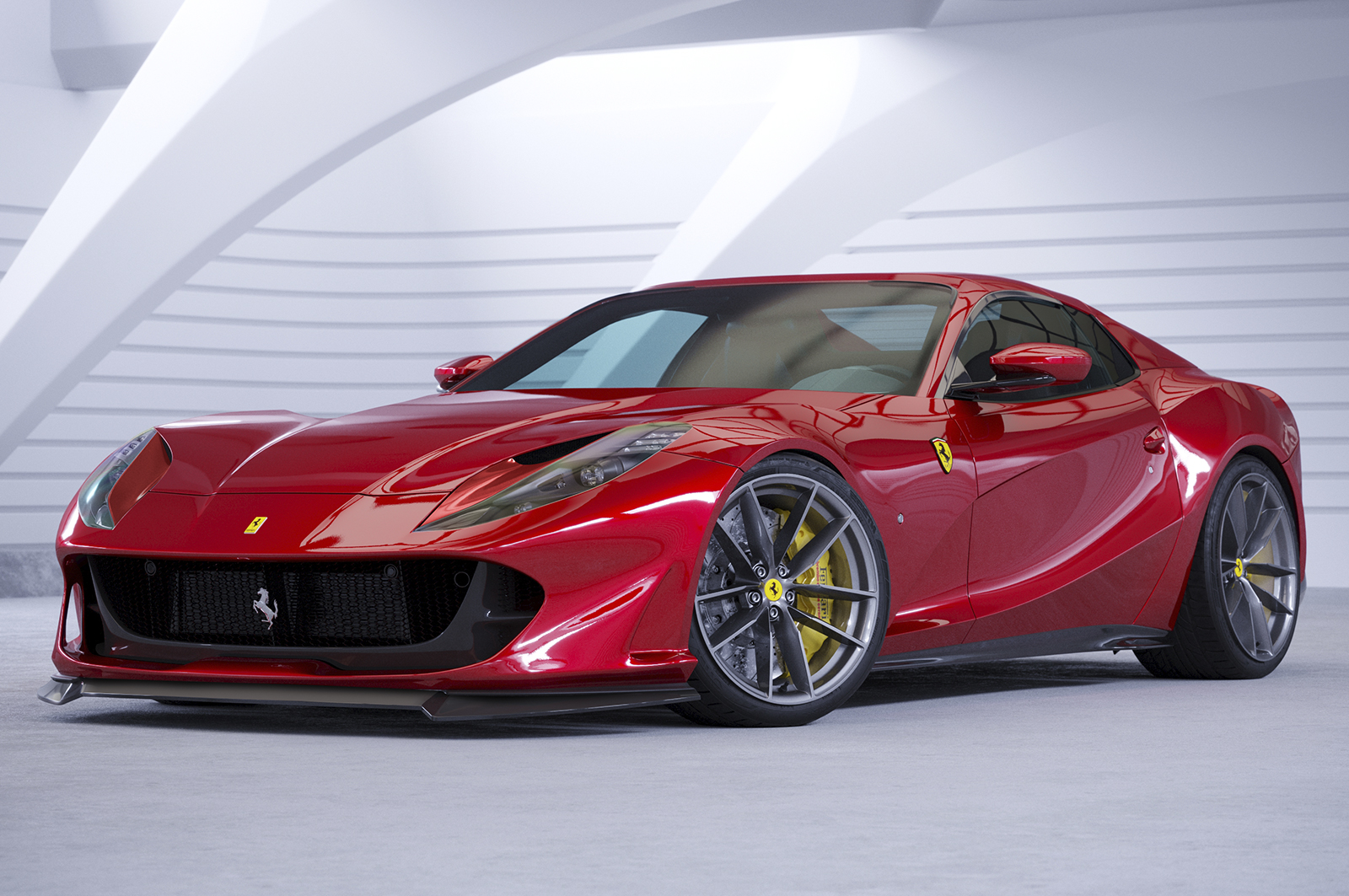 Voorspoiler Ferrari 812 GTS CSR Glans Zwart