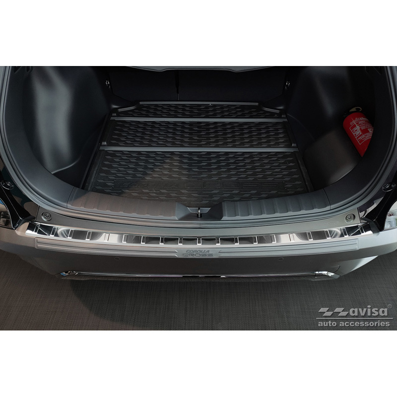Stainless Steel Rear bumper protector  Toyota Corolla Cross 2022- 'Ribs'