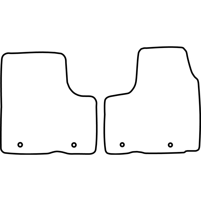 Set velour car mats  Opel Vivaro 2014-2019 (only front)