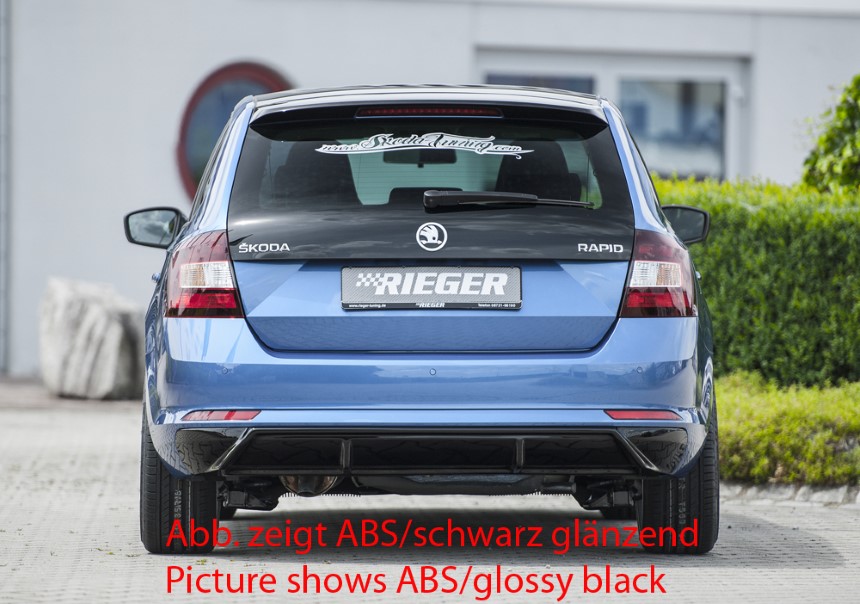 Diffuser Skoda Rapid (NH) Rieger carbon-look