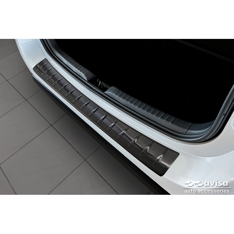 Zwart RVS Achterbumperprotector  Mazda 2 Hybrid 2022- 'Ribs'