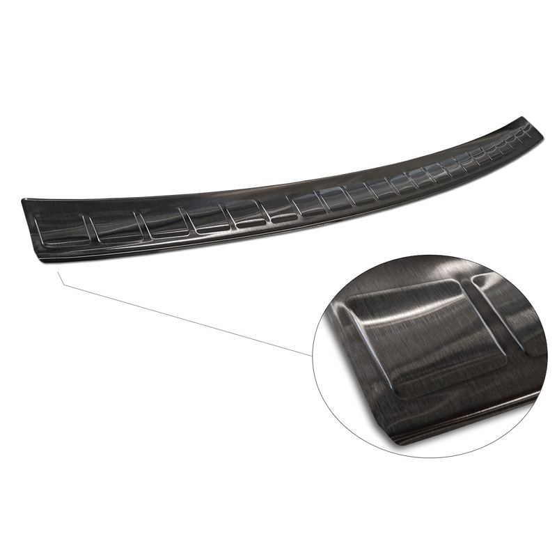 Zwart RVS Achterbumperprotector  Renault Express Furgon 2021- 'Ribs'