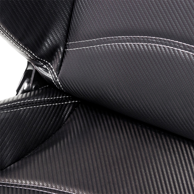 Sport seat 'Type Z' - Black Carbon-Look - Dual-side reclinable back-rest - incl. slides