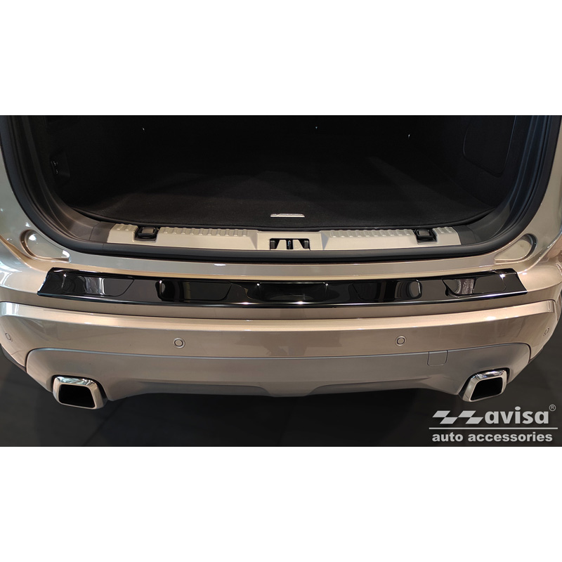 Zwart-Chroom RVS Achterbumperprotector  Ford Edge II FL 2018- 'Ribs'