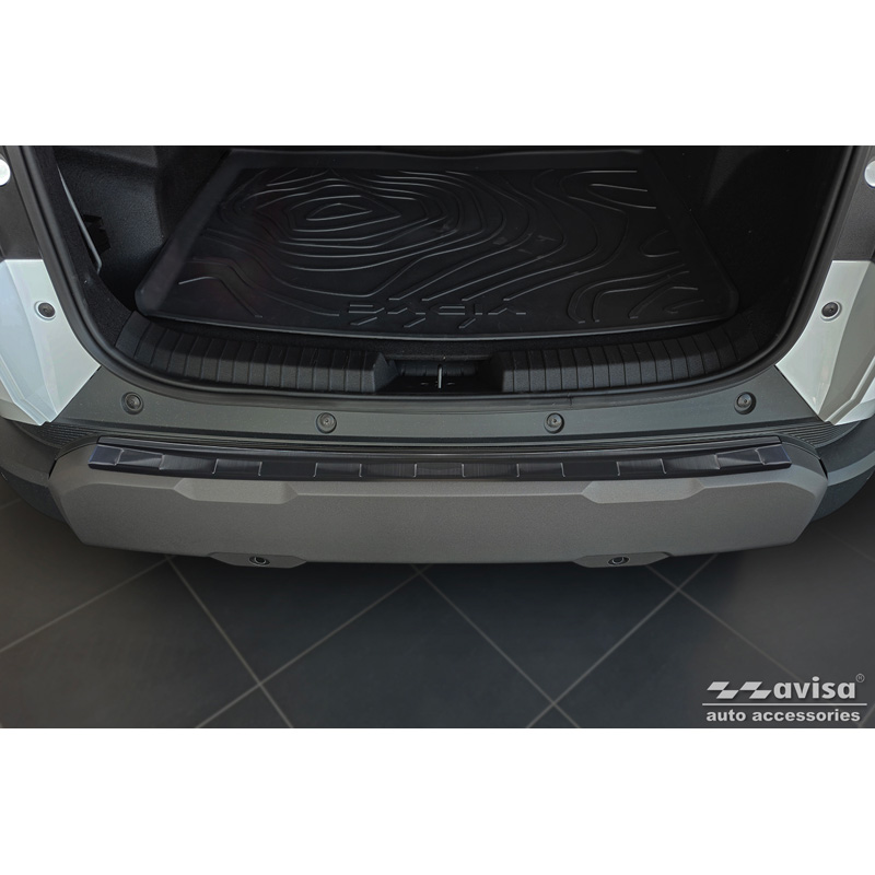 Black Stainless Steel Rear bumper protector  Dacia Duster III 2024- 'Ribs'
