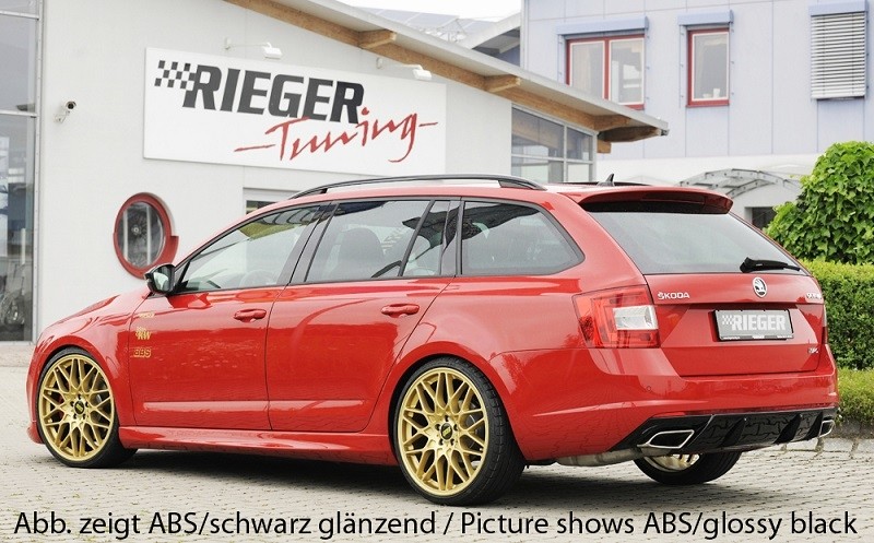 Achterbumper Diffusor Carbon-look Rieger Skoda Octavia RS 5E