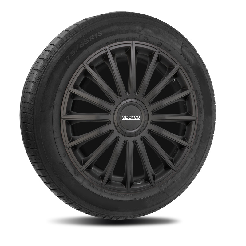 Sparco Wieldoppen Treviso - 14-inch - Zwart - Set van 4 stuks