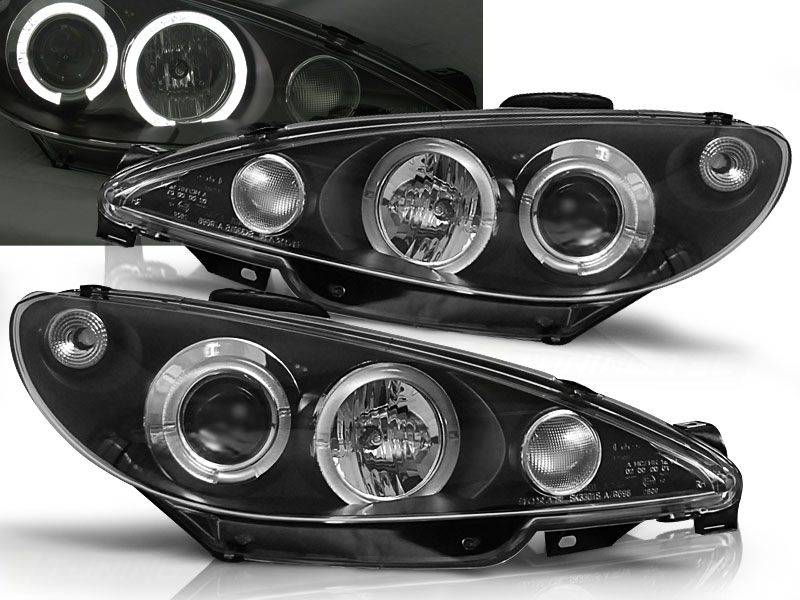 Koplampen Peugeot 206 98-02 Angel Eyes LED V2