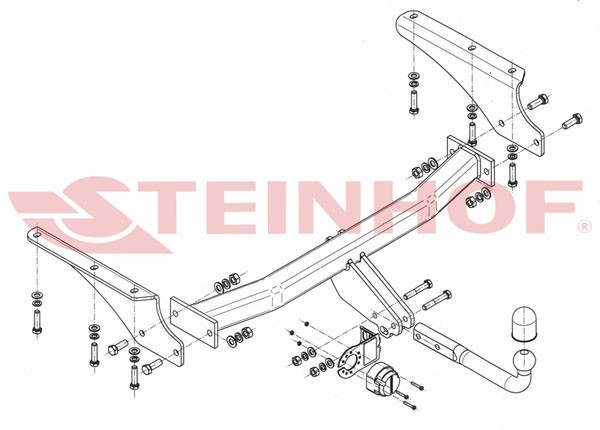 Trekhaak Jeep Cherokee (KJ) 09/2001-02/2008