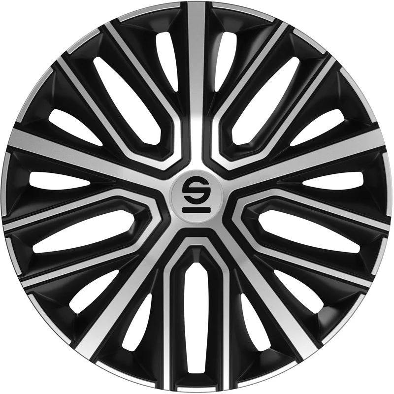 Sparco Wieldoppen Modena - 15-inch - Zwart/Zilver - Set van 4 stuks
