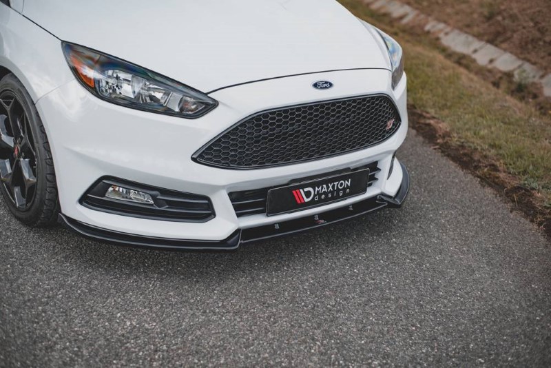 Voorspoiler Ford Focus ST Mk3 FL V.4 Glanzend Zwart